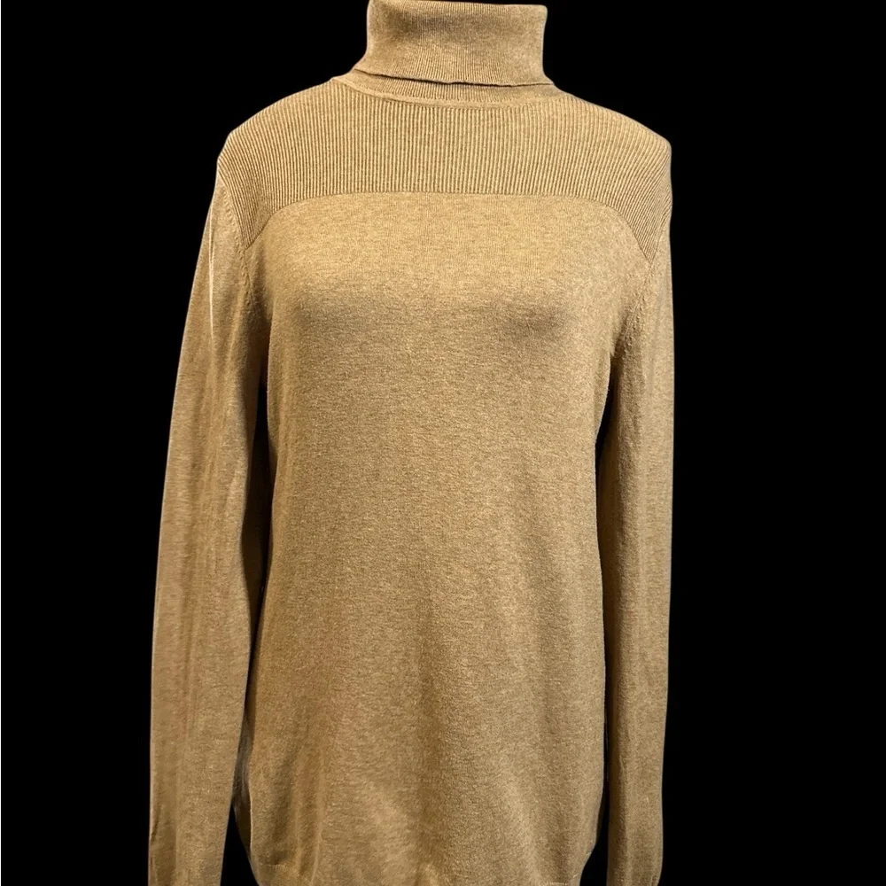 Talbots Classic Camel Turtleneck Sweater